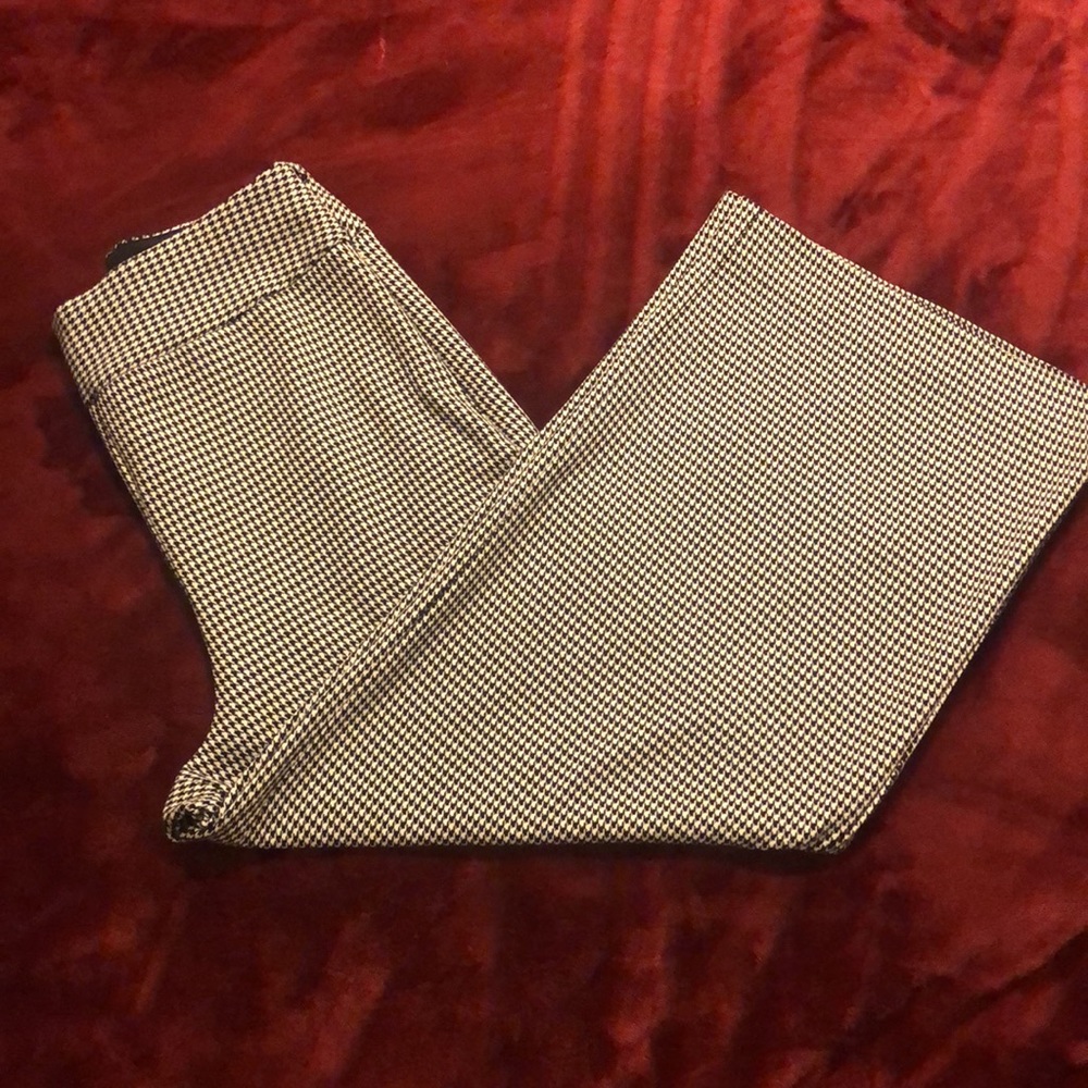 Express Textured Houndstooth Columnist Slime Pants - image 4